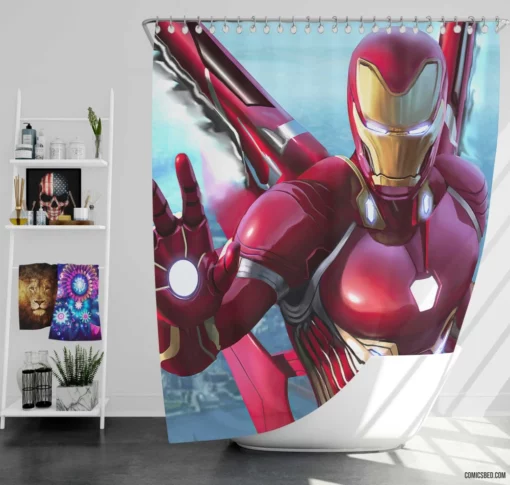 Iron Man Marvel Technological Visionary Comic Shower Curtain