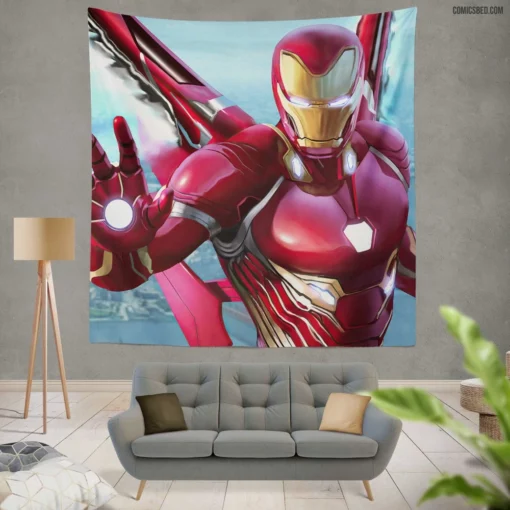 Iron Man Marvel Technological Visionary Comic Wall Tapestry