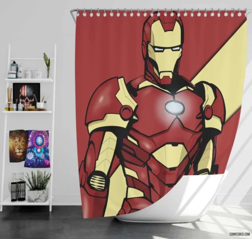 Iron Man Superhero Genius Comic Shower Curtain