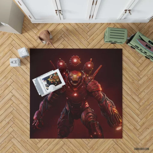 Iron Man Tech Genius Hero Comic Rug