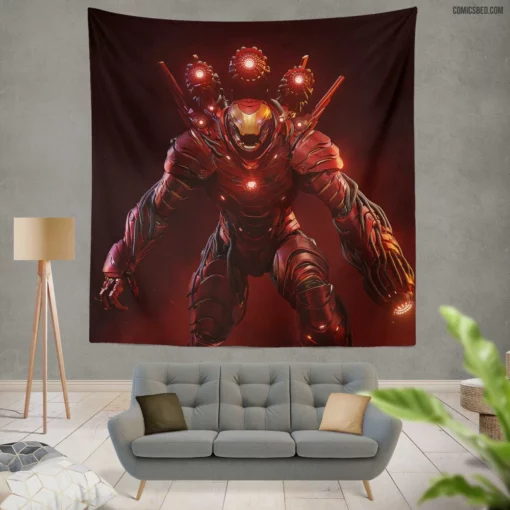 Iron Man Tech Genius Hero Comic Wall Tapestry