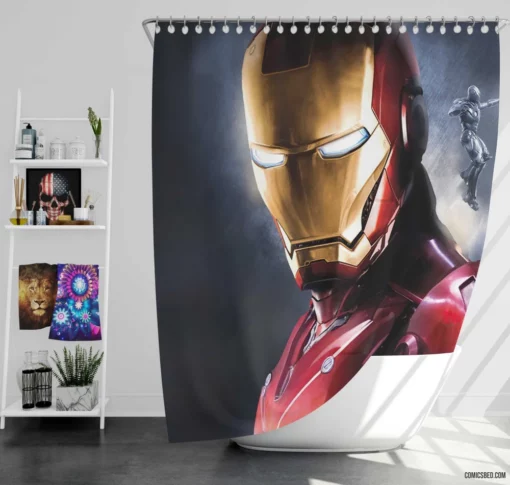 Iron Man Tech Genius Inventor Comic Shower Curtain