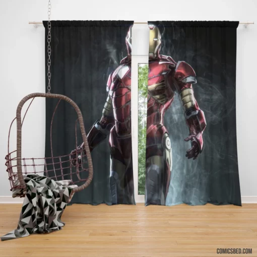 Iron Man Tech Heroic Adventures Comic Curtain