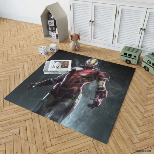 Iron Man Tech Heroic Adventures Comic Rug 1