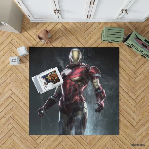 Iron Man Tech Heroic Adventures Comic Rug