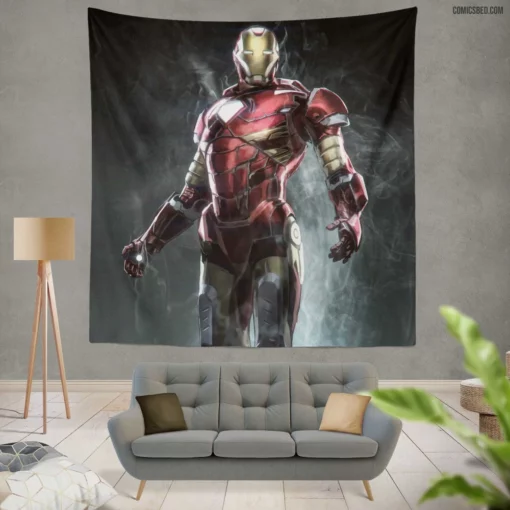 Iron Man Tech Heroic Adventures Comic Wall Tapestry