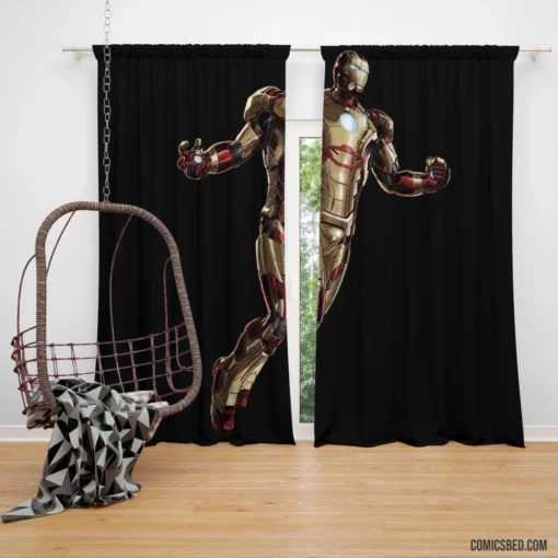 Iron Man Techno Adventures Comic Curtain