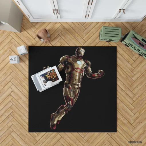 Iron Man Techno Adventures Comic Rug