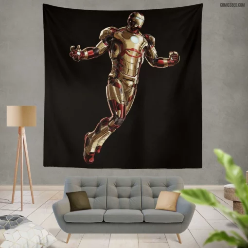 Iron Man Techno Adventures Comic Wall Tapestry