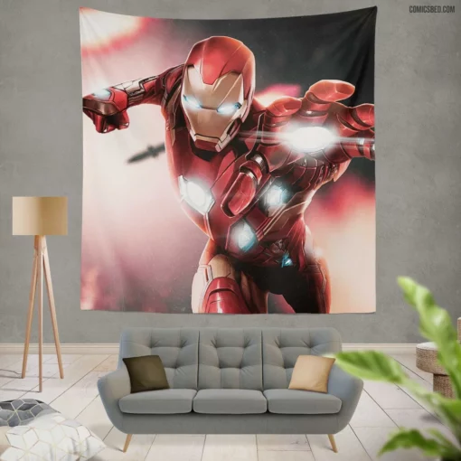 Iron Man Tony Stark Adventures Comic Wall Tapestry