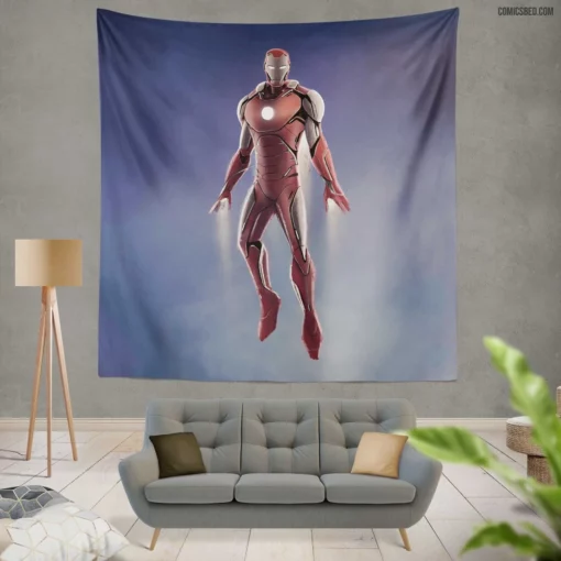 Iron Man Tony Stark Courageous Quest Comic Wall Tapestry