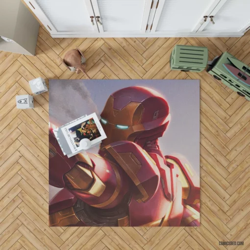 Iron Man Tony Stark Enduring Spirit Comic Rug