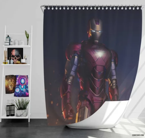 Iron Man Tony Stark Eternal Legacy Comic Shower Curtain