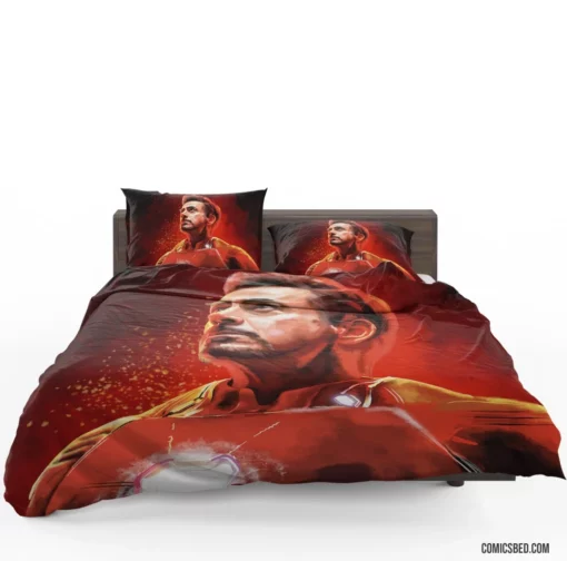 Iron Man Tony Stark Genius Comic Bedding Set