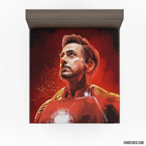 Iron Man Tony Stark Genius Comic Fitted Sheet 1