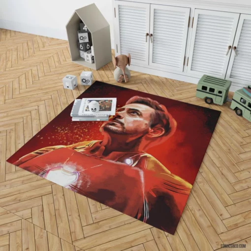 Iron Man Tony Stark Genius Comic Rug 1