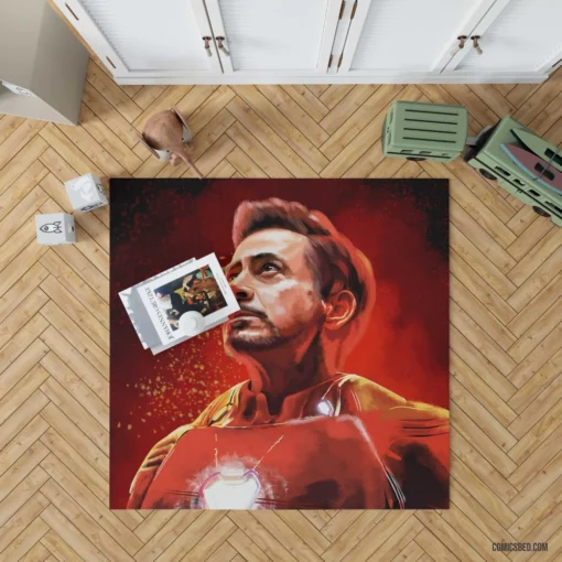 Iron Man Tony Stark Genius Comic Rug