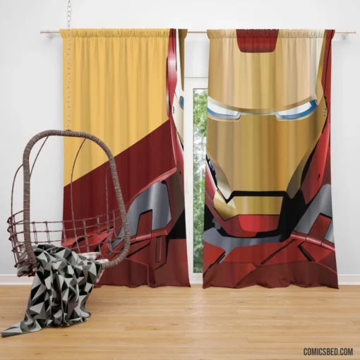 Iron Man Tony Stark Heroic Odyssey Comic Curtain