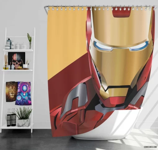 Iron Man Tony Stark Heroic Odyssey Comic Shower Curtain