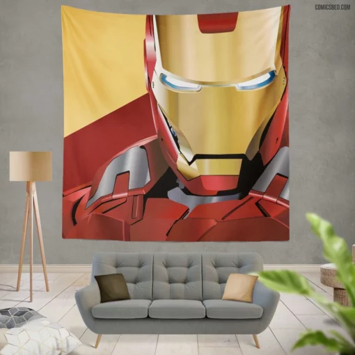 Iron Man Tony Stark Heroic Odyssey Comic Wall Tapestry