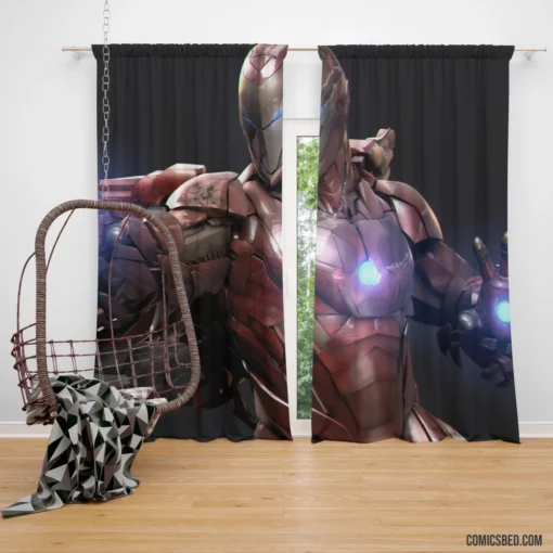 Iron Man Tony Stark Heroic Tale Comic Curtain