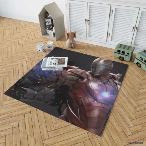 Iron Man Tony Stark Heroic Tale Comic Rug 1