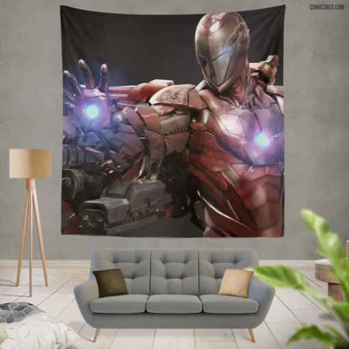 Iron Man Tony Stark Heroic Tale Comic Wall Tapestry