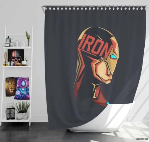 Iron Man Tony Stark Innovations Comic Shower Curtain