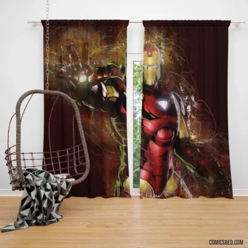 Iron Man Tony Stark Journey Marvel Comic Curtain