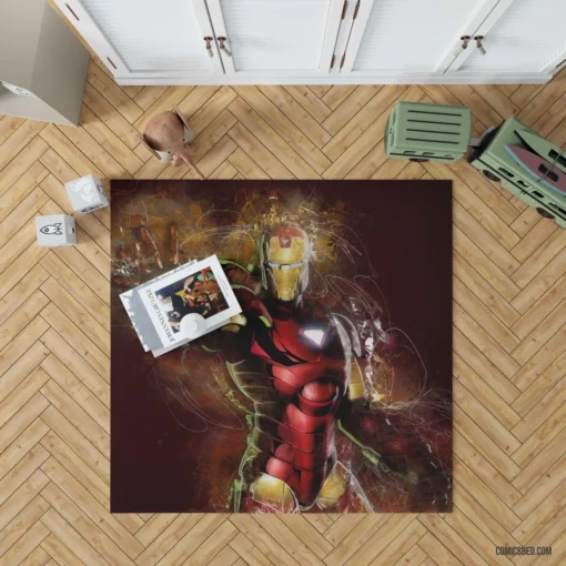 Iron Man Tony Stark Journey Marvel Comic Rug