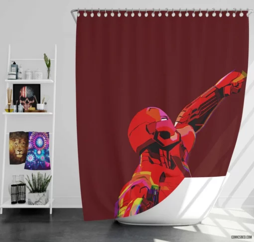 Iron Man Tony Stark Legendary Odyssey Comic Shower Curtain