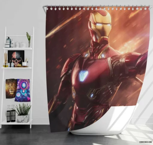 Iron Man Tony Stark Odyssey Comic Shower Curtain