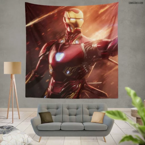 Iron Man Tony Stark Odyssey Comic Wall Tapestry