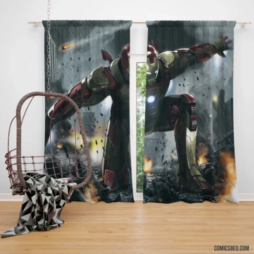 Iron Man Tony Stark Perpetual Legacy Comic Curtain