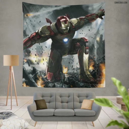 Iron Man Tony Stark Perpetual Legacy Comic Wall Tapestry