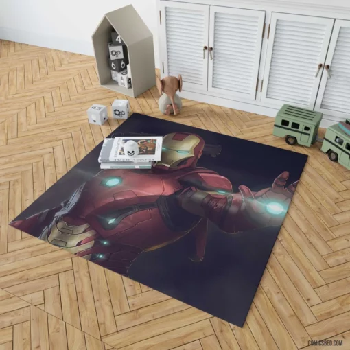 Iron Man Tony Stark Quest Comic Rug 1