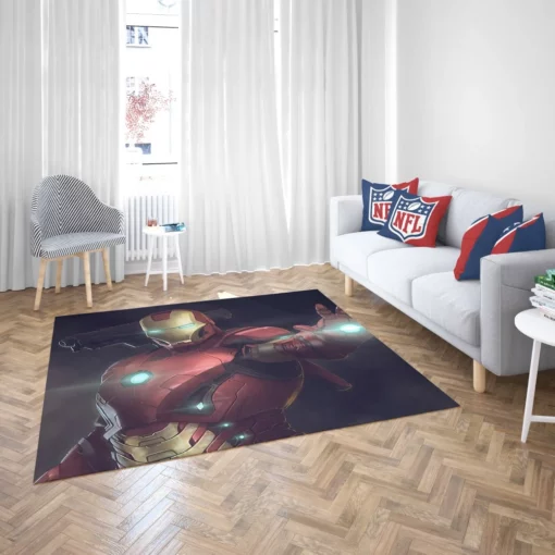 Iron Man Tony Stark Quest Comic Rug 2