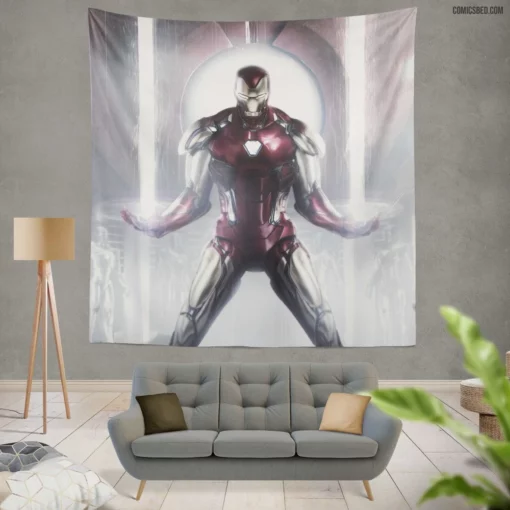 Iron Man Tony Stark Resilient Heart Comic Wall Tapestry