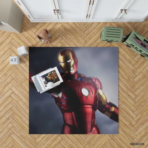 Iron Man Tony Stark Timeless Story Comic Rug