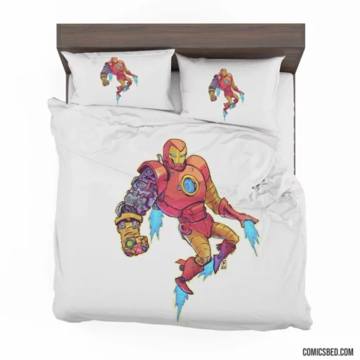 Iron Man Tony Stark Unyielding Spirit Comic Bedding Set 1