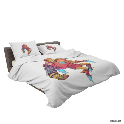 Iron Man Tony Stark Unyielding Spirit Comic Bedding Set 2