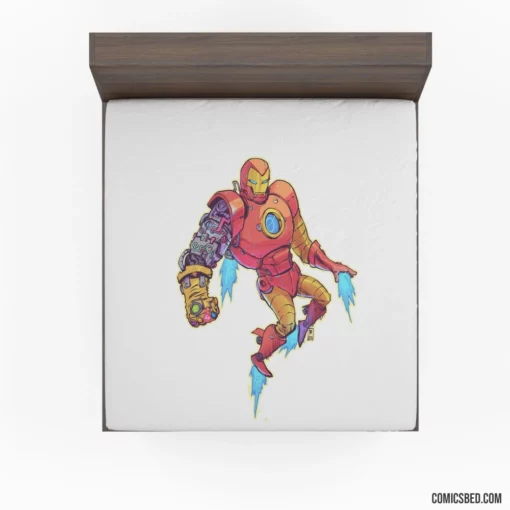 Iron Man Tony Stark Unyielding Spirit Comic Fitted Sheet 1