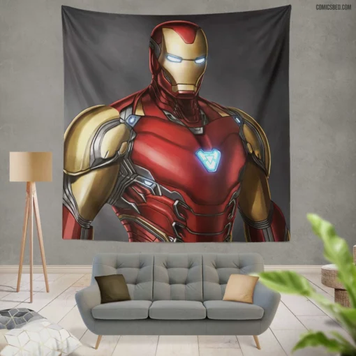 Iron Man Tony Stark Valiant Journey Comic Wall Tapestry