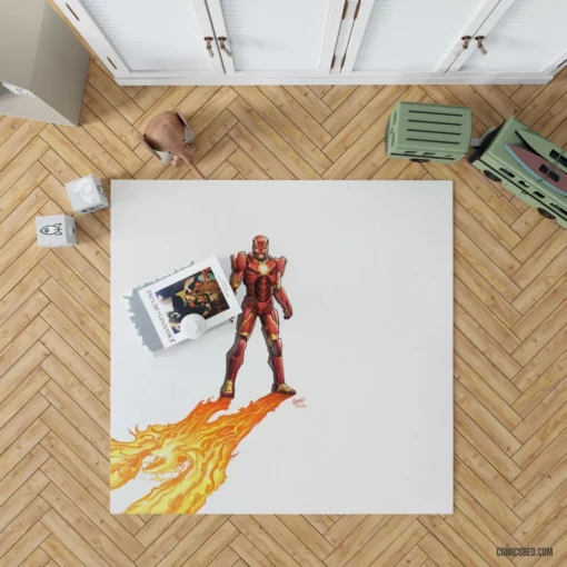 Iron Man Unleashed Marvel Armored Avenger Comic Rug