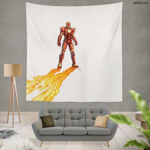 Iron Man Unleashed Marvel Armored Avenger Comic Wall Tapestry