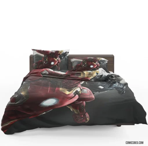 Iron Man War Machine Armored Heroes Comic Bedding Set