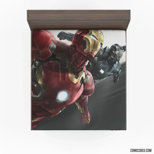 Iron Man War Machine Armored Heroes Comic Fitted Sheet 1