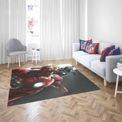 Iron Man War Machine Armored Heroes Comic Rug 2