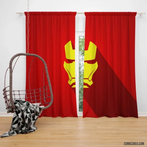 Iron Man with Shadow Marvel Hero Comic Curtain