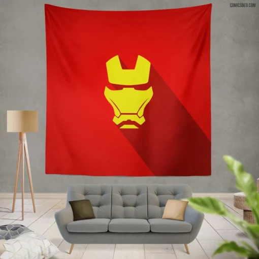 Iron Man with Shadow Marvel Hero Comic Wall Tapestry